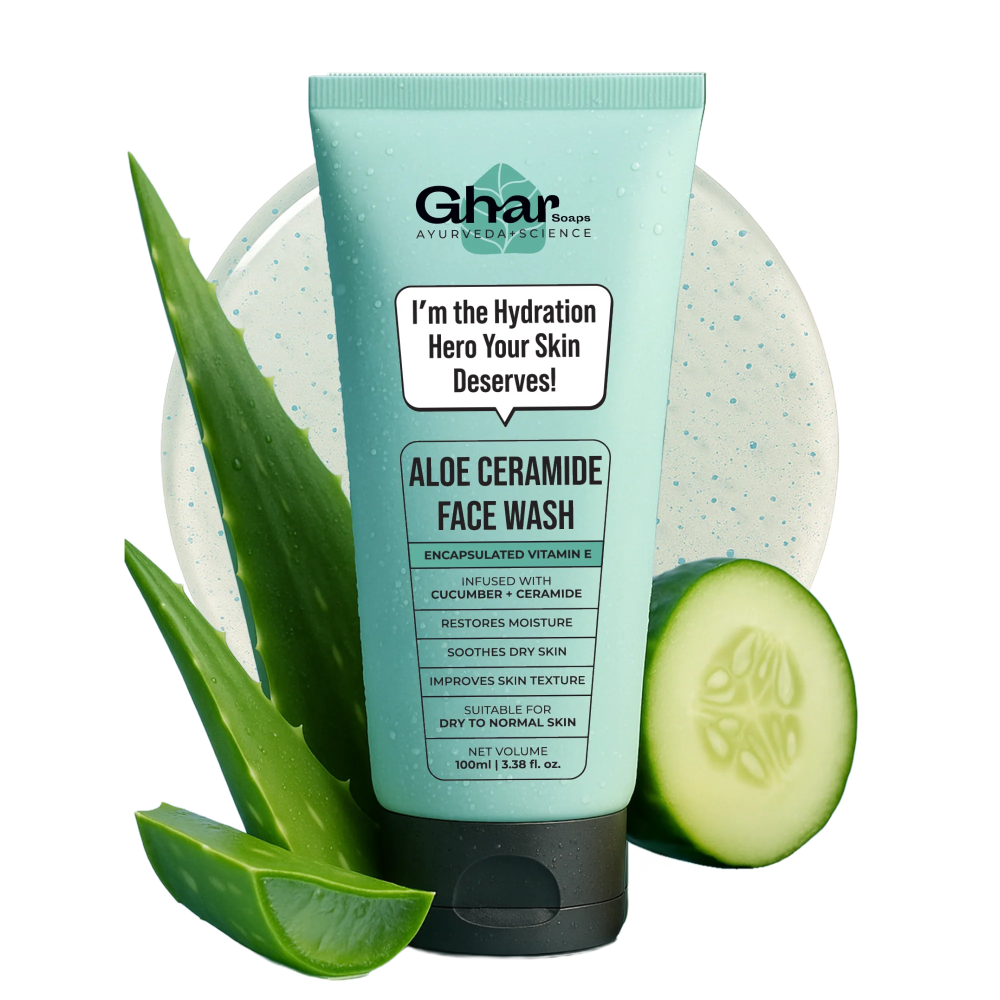 Aloe-Ceramide Face Wash For Dry to Normal Skin - Image 11