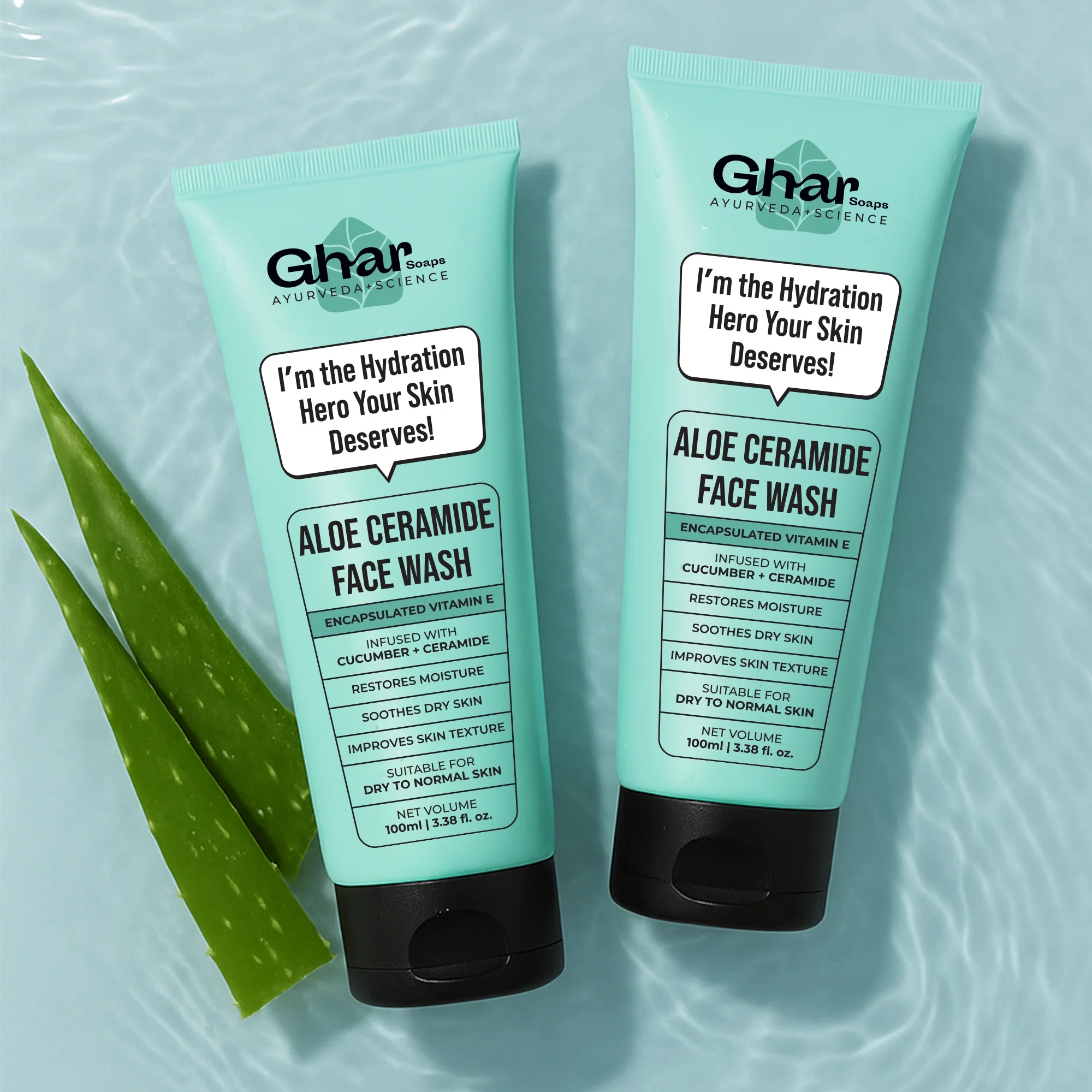 Aloe Ceramide facewash & Soap Combo - Image 2