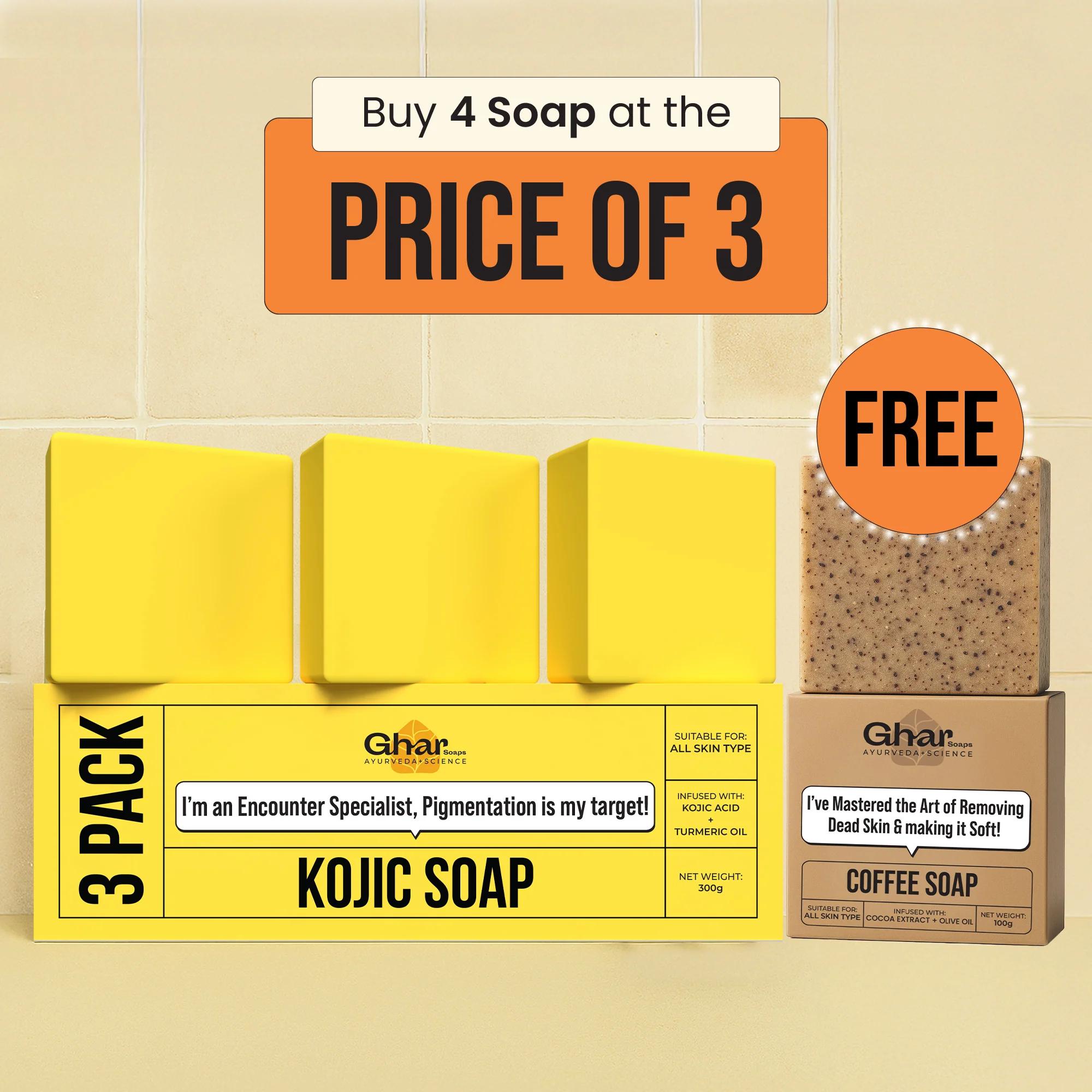 Free Soap with Pack of 3 Kojic Acid Soap - Image 4