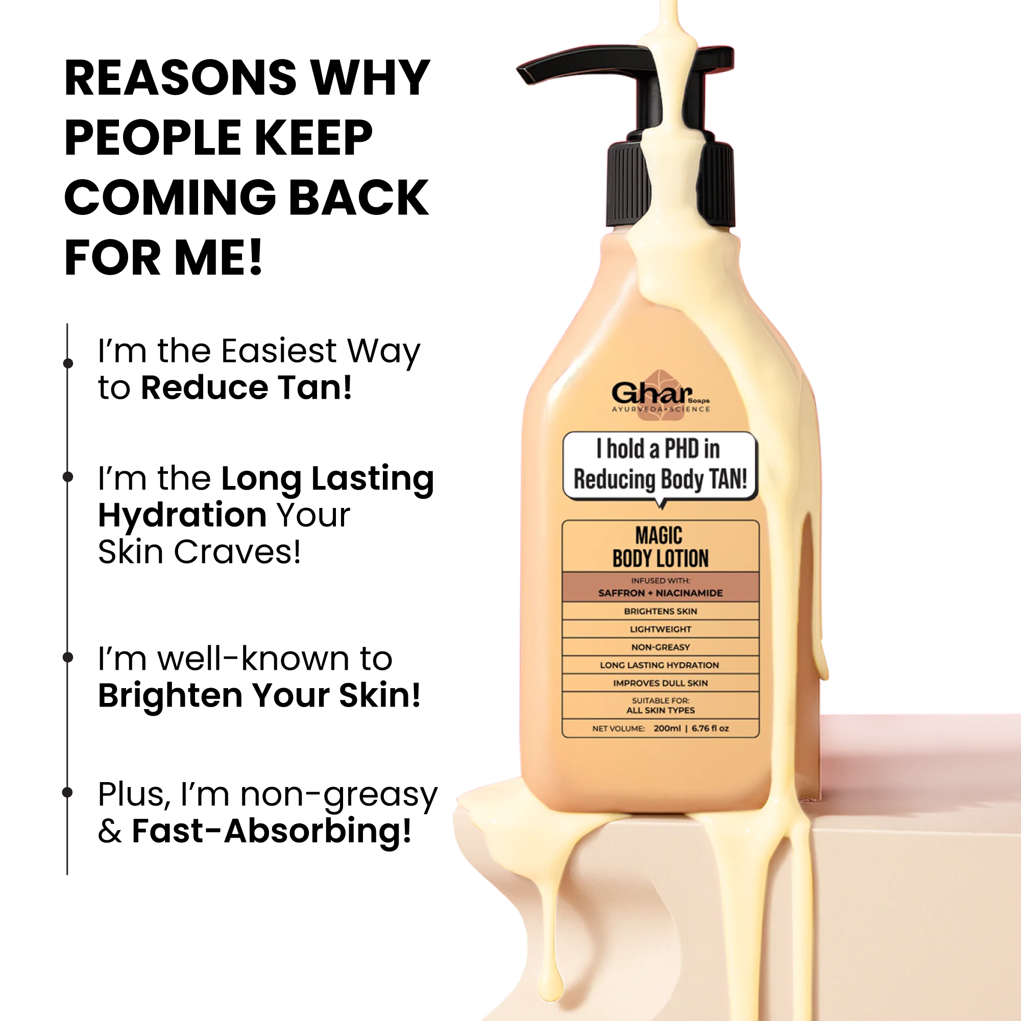 Magic Body Lotion with Saffron and Niacinamide - Image 5