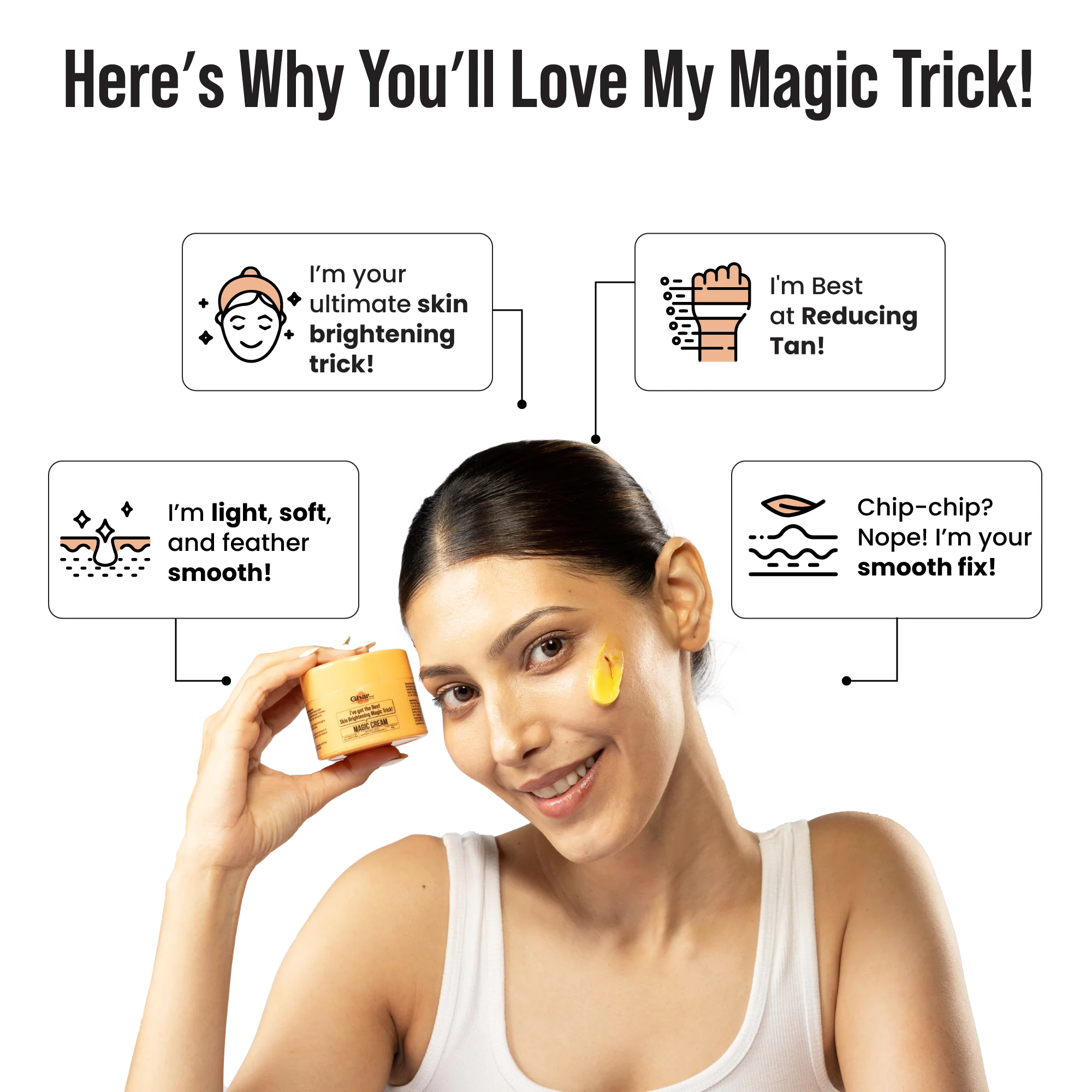Magic Cream with Saffron & Niacinamide for De-Tan & Skin Brightening - Image 3