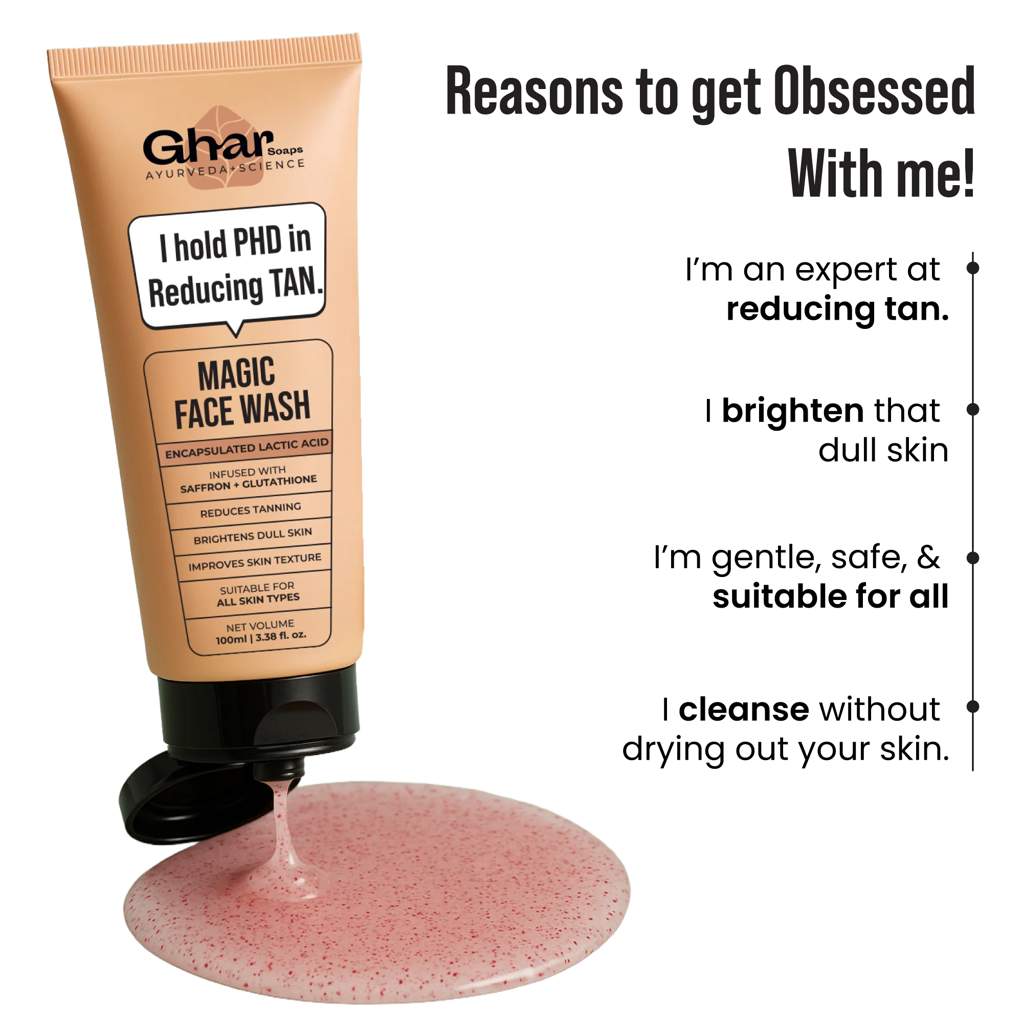 Magic Face wash With Saffron and Lactic Acid - Image 4