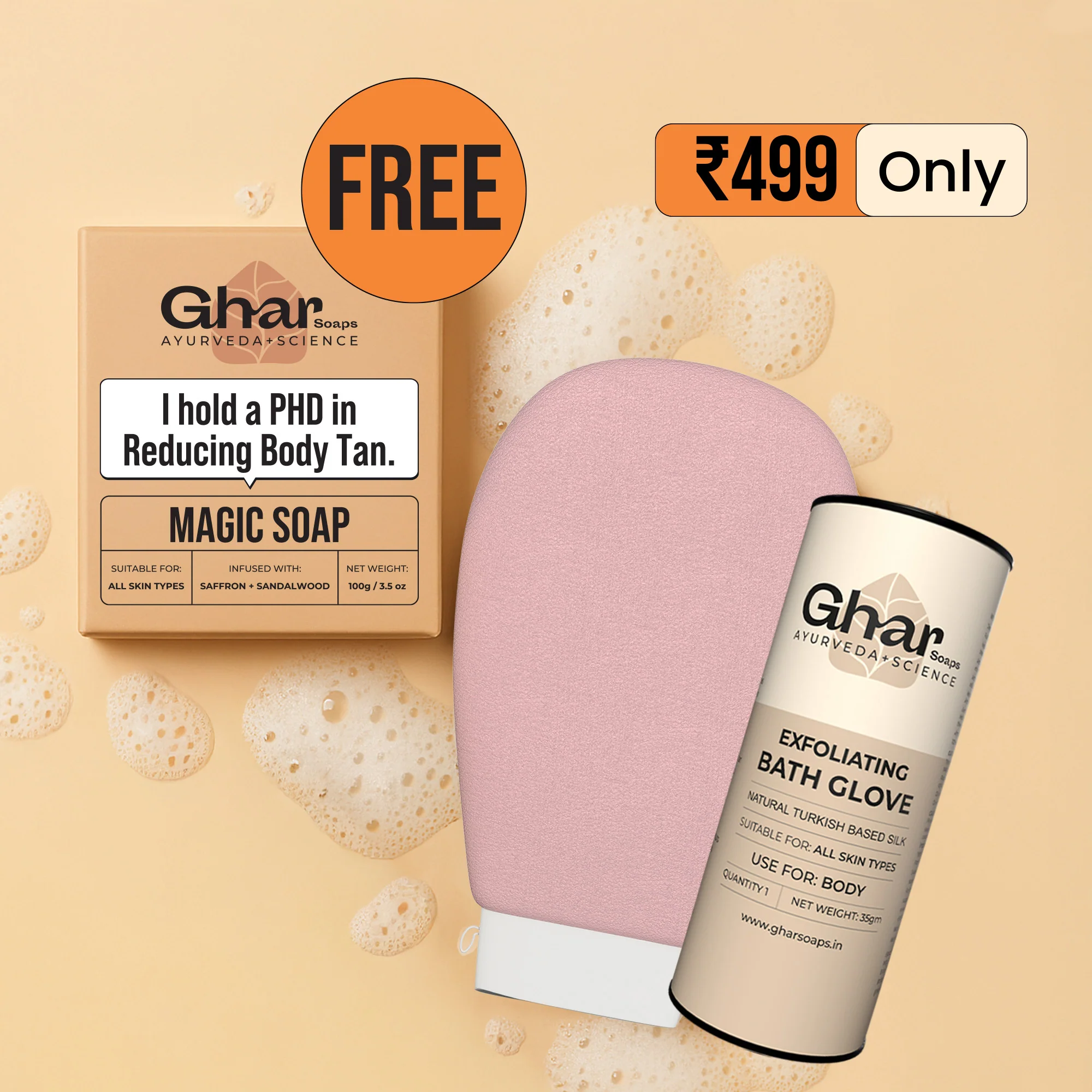 Magic Soap & Exfoliating Body Glove Combo - Image 3