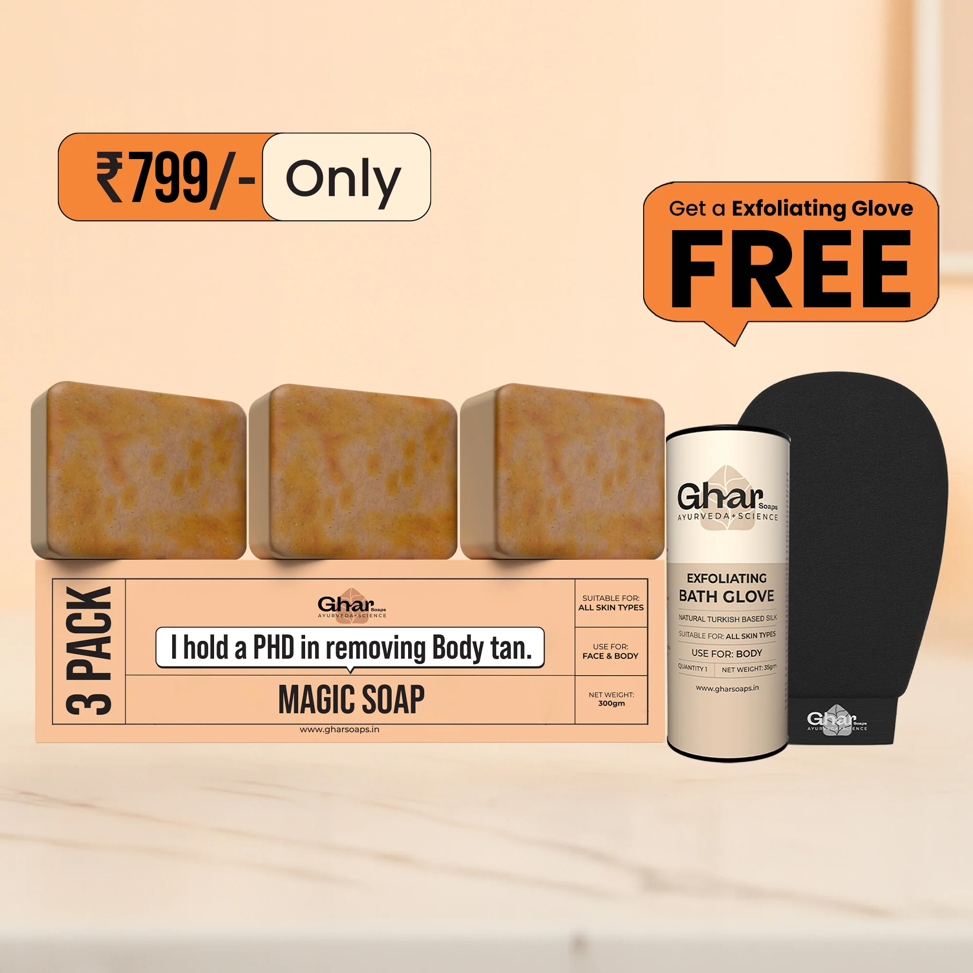 Magic Soap + Free Exfoliating Body Glove - Image 3