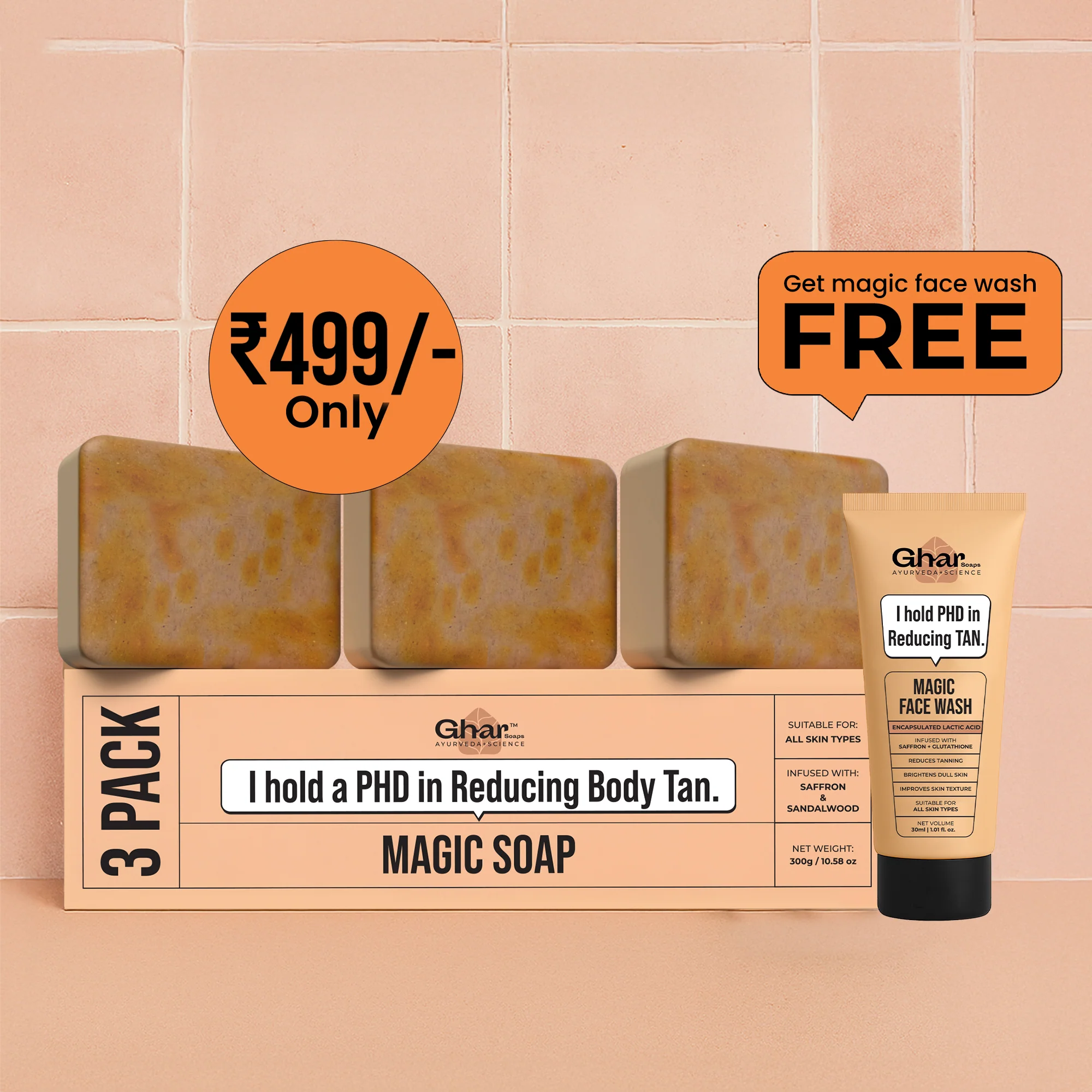 Magic Soap + Face wash + Magic Cream + Sunscreen - Image 2