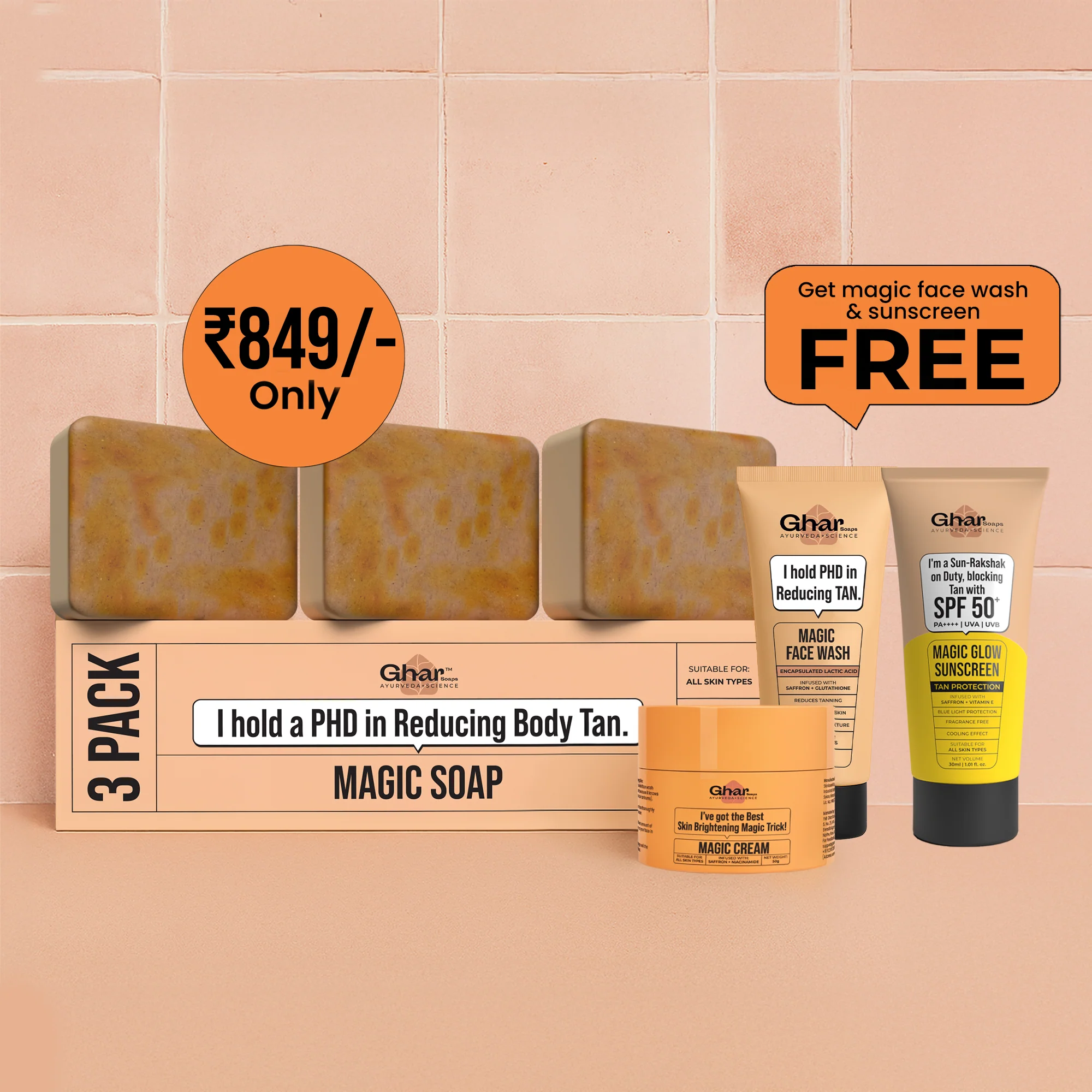 Magic Soap + Face wash + Magic Cream + Sunscreen - Image 4