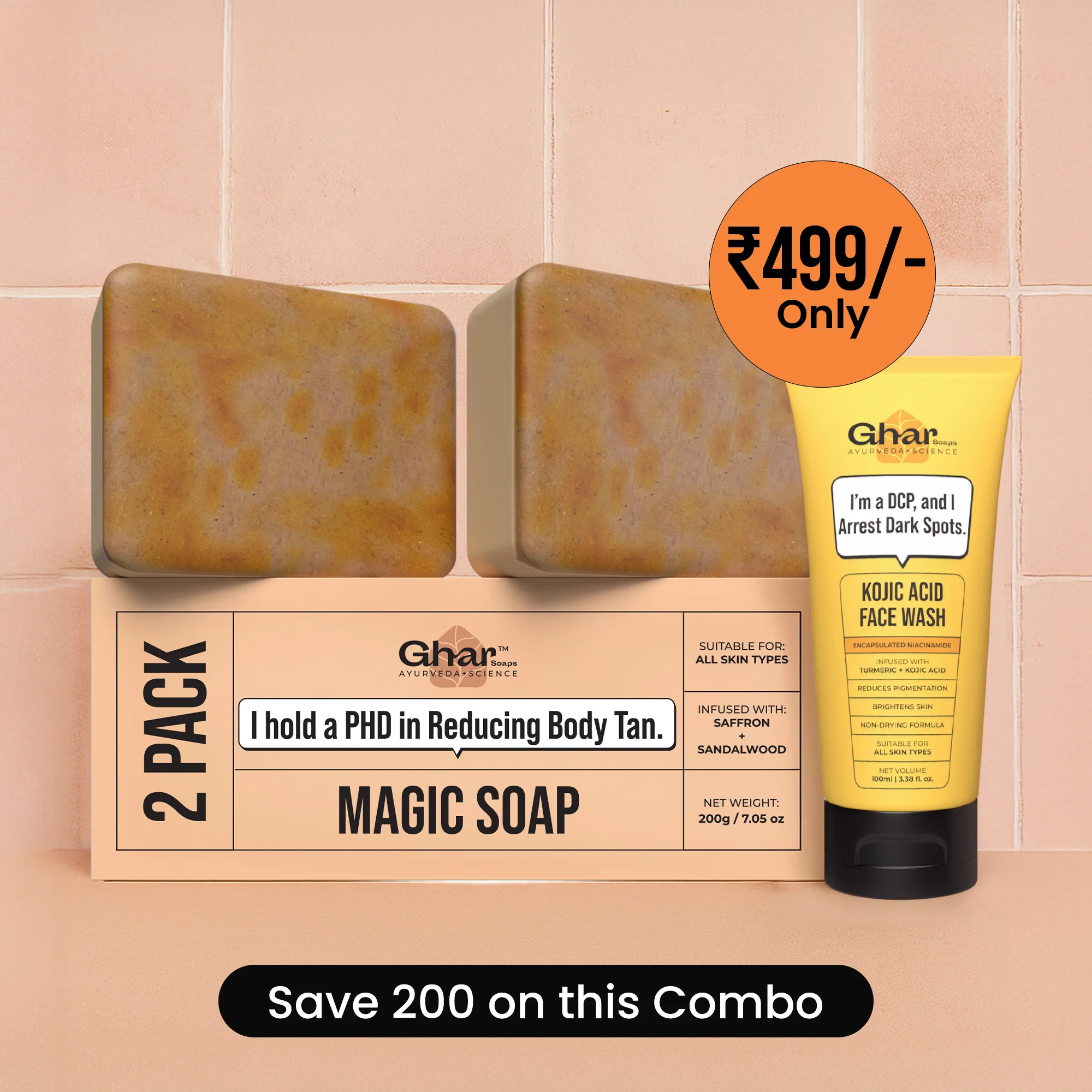 Magic Soap + Kojic Face Wash + Magic Cream + Free Sunscreen - Image 2