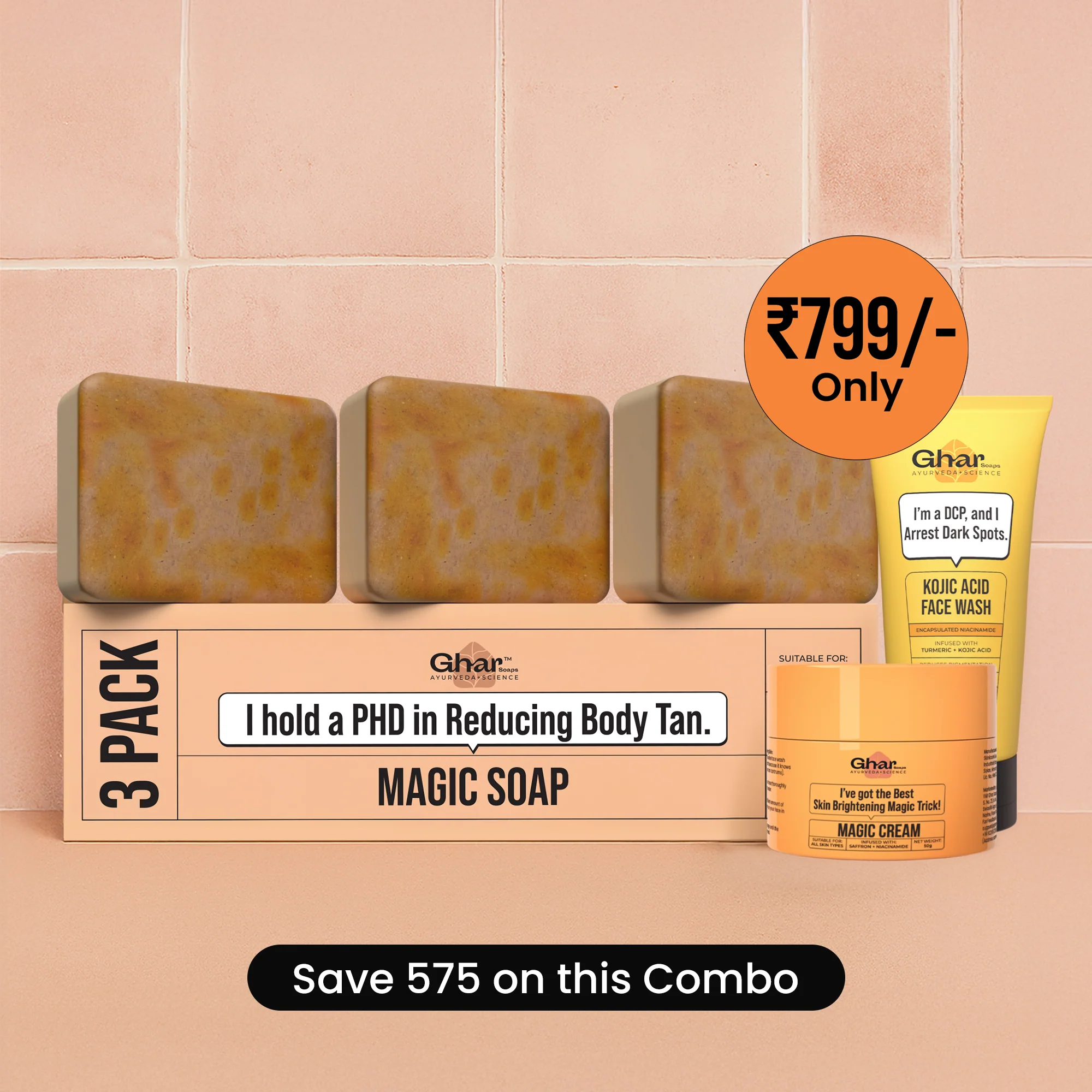 Magic Soap + Kojic Face Wash + Magic Cream + Free Sunscreen - Image 5