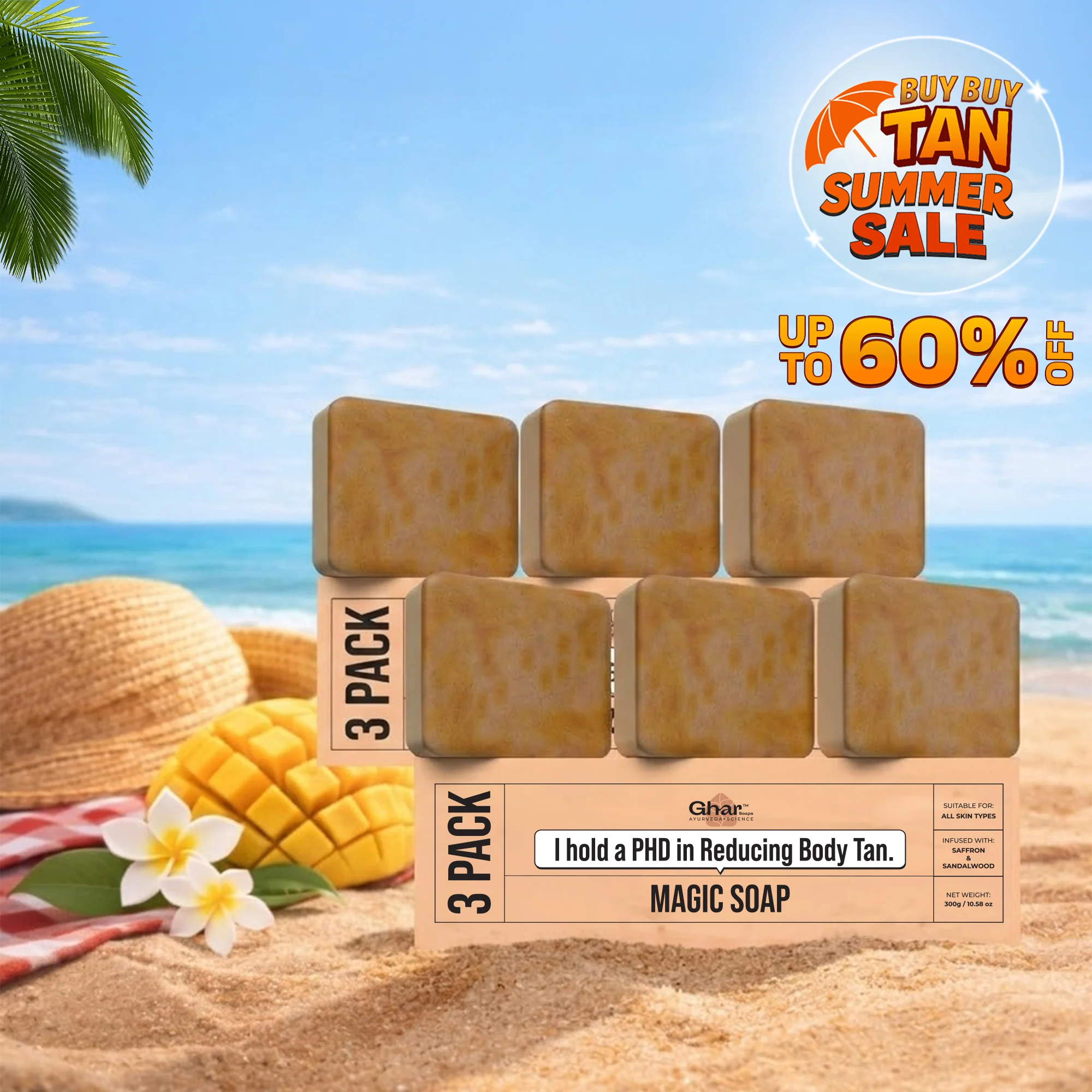 Magic Soap (Sandal Wood and Saffron Soap Variant) - Image 3