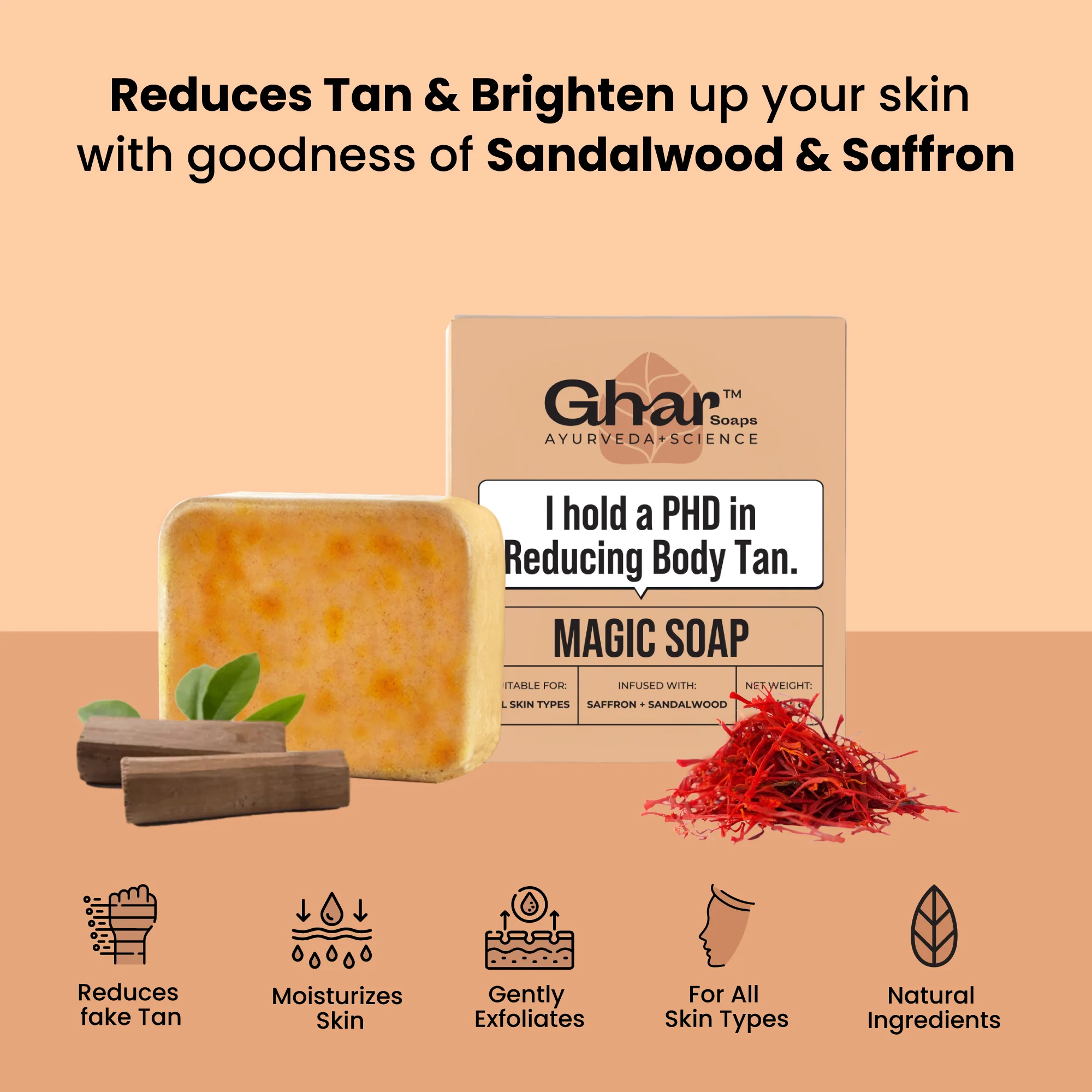 Magic Soap (Sandal Wood and Saffron Soap) - Image 3